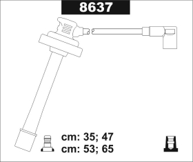 Przewody zapłonowe 8637