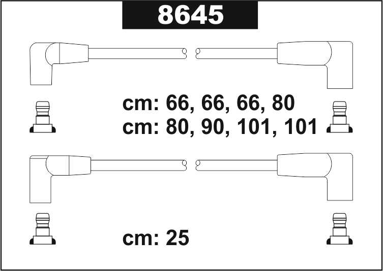 Przewody zapłonowe 8645