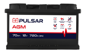 Akumulator Amega Megatex PULSAR START&STOP AGM 70Ah 720A P+